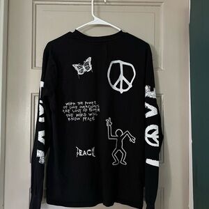 CHNGE Black Long Sleeve with White Graphics